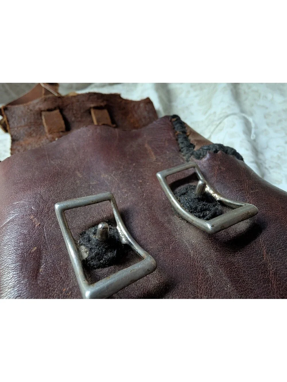 Vintage Brown Leather Utility Pouch Bag